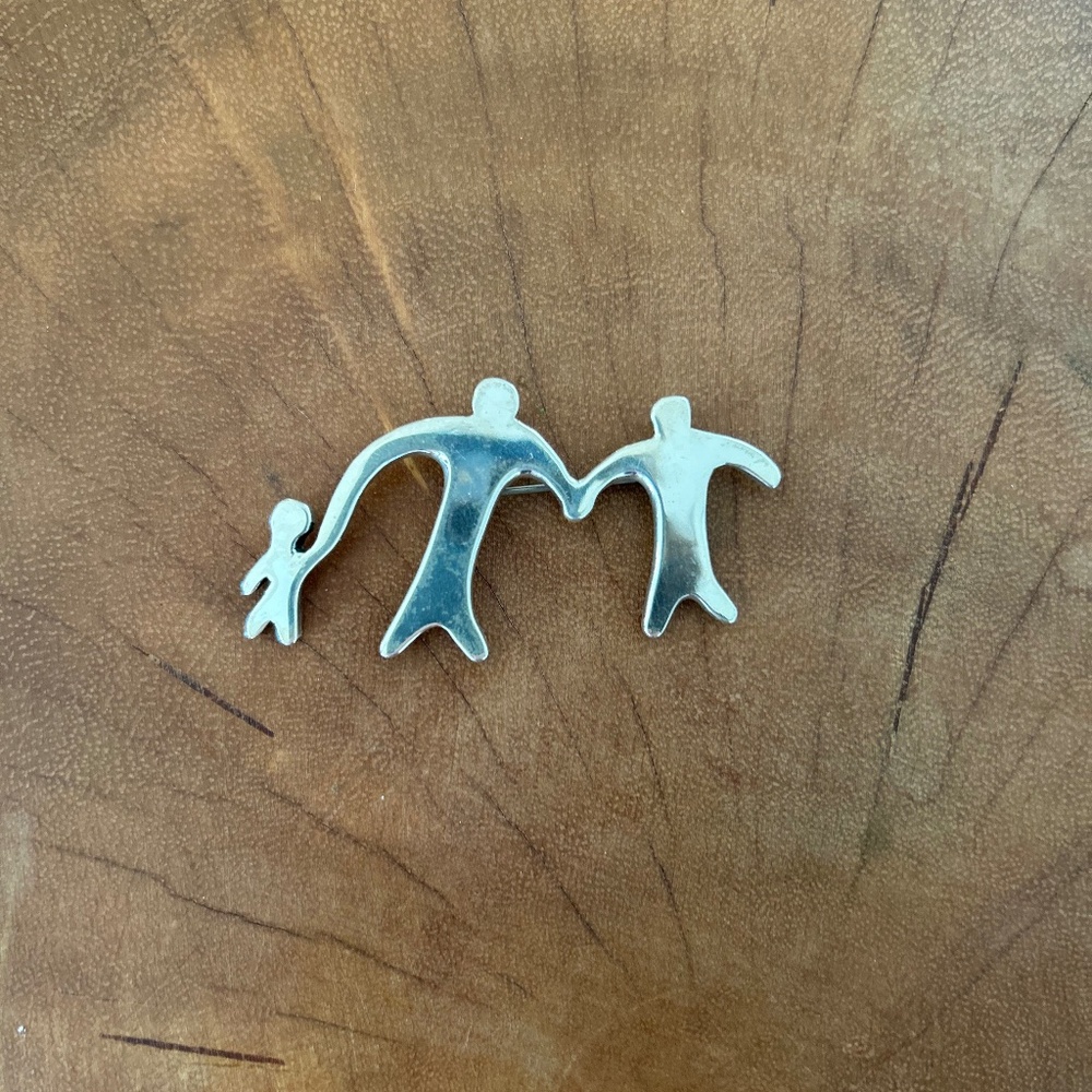 Sterling Silver Family Pin